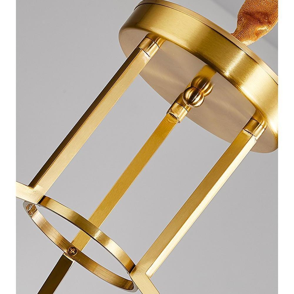 Crystal Nordic Chandelier with Copper Frame and LED Lighting
