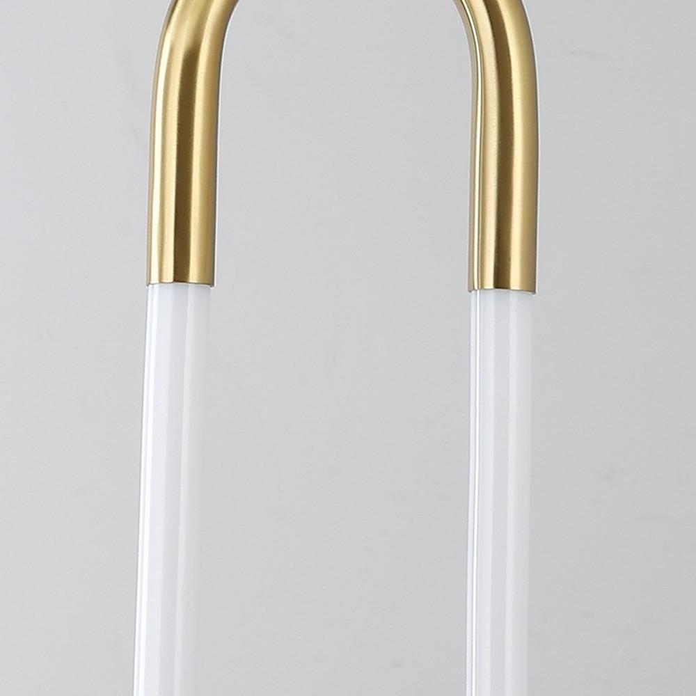 Modern Geometric Pendant Light Gold Copper Acrylic LED 8W