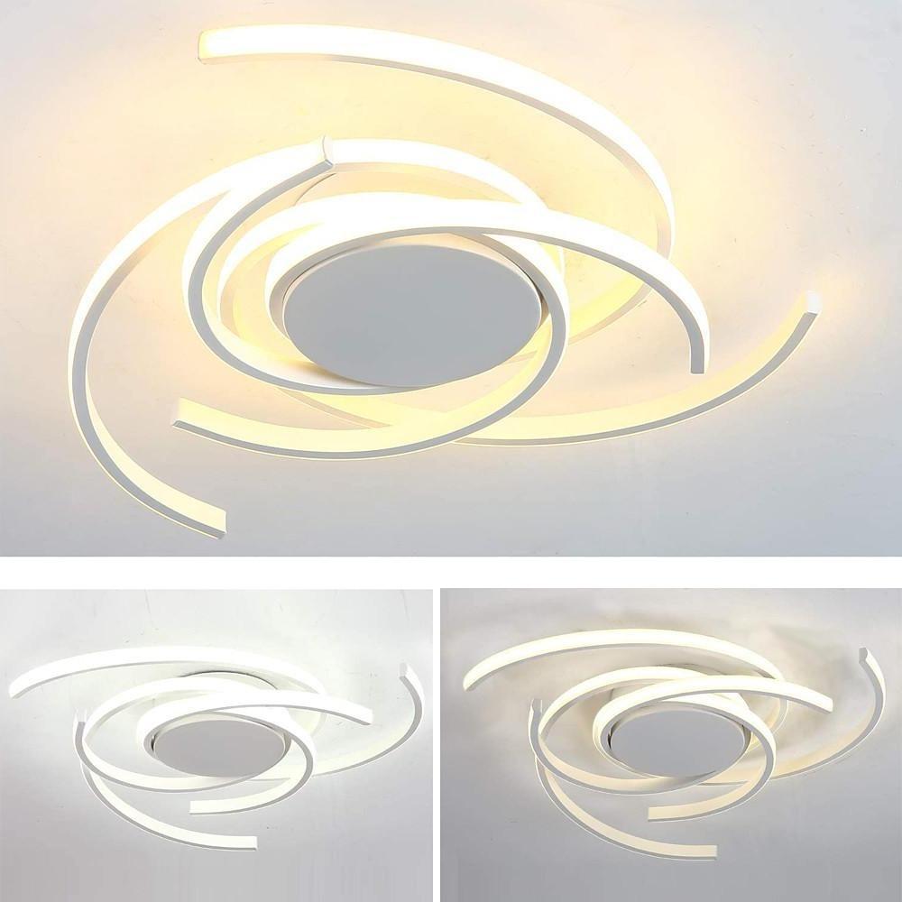 30" Abstract Swirl LED Flush Mount Ceiling Light - Modern Design