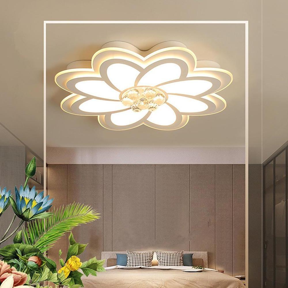 Modern Flower Flush Mount LED Ceiling Light Metal & Acrylic