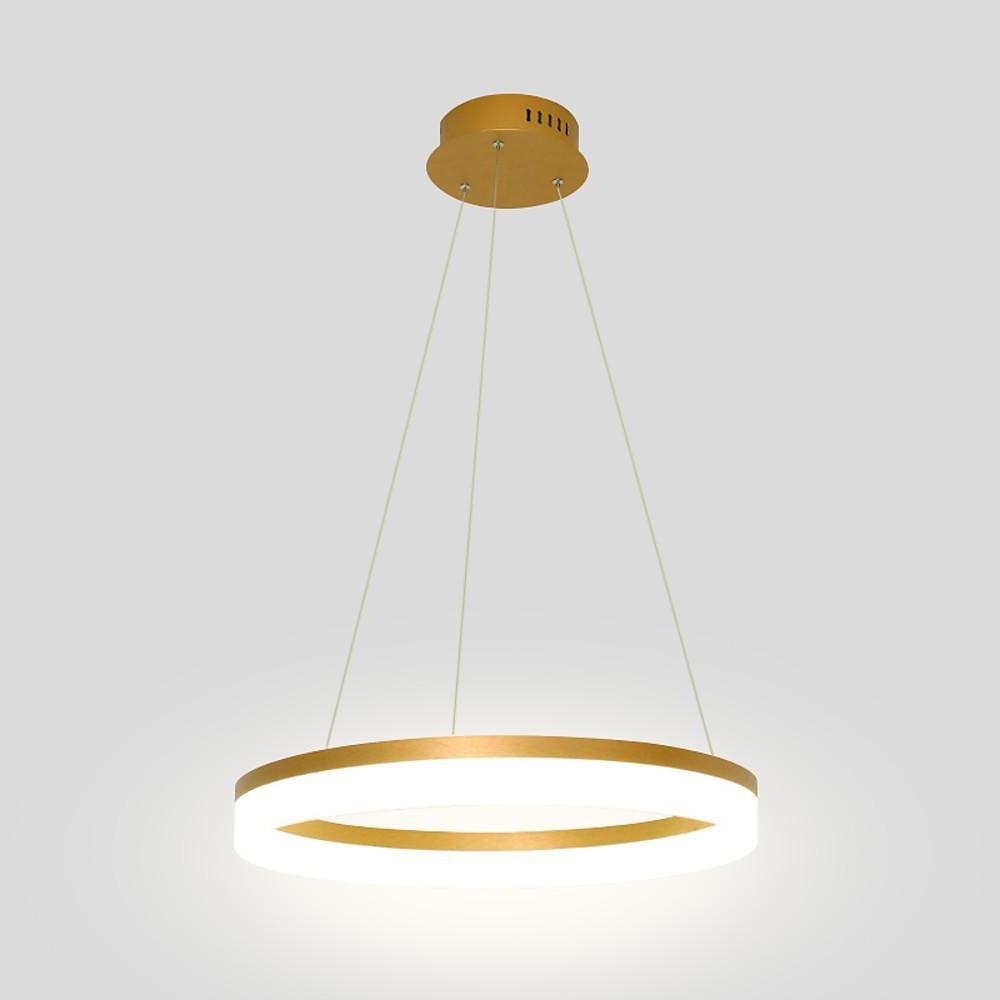 Modern Circular LED Pendant Light Aluminum Acrylic Island Lighting