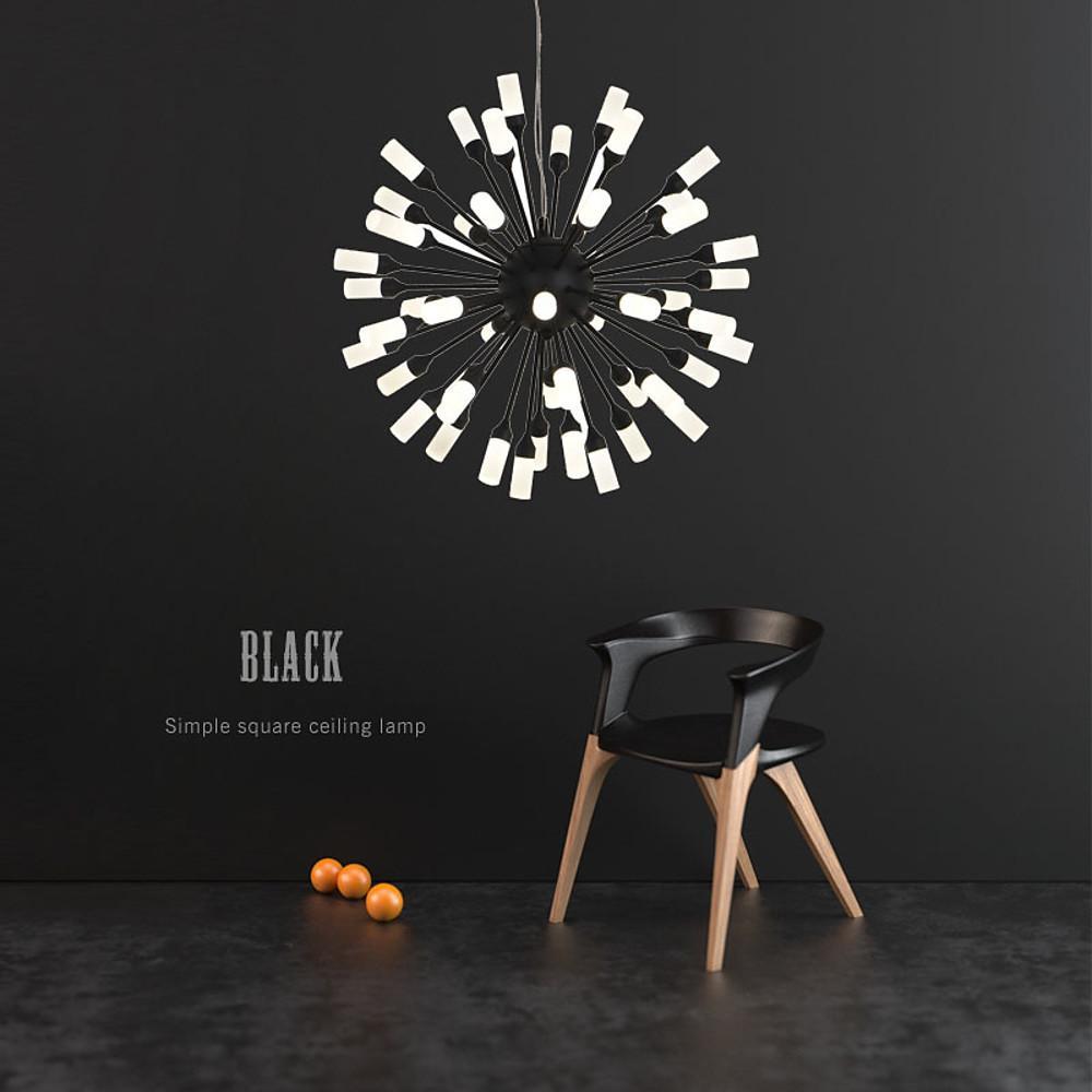 Modern Starburst Globe Chandelier Metal Acrylic Ceiling Light