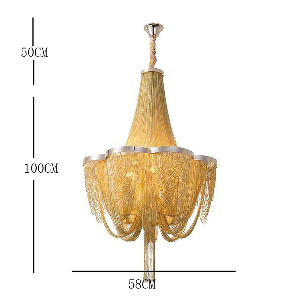 Modern Metal Chandelier 6-Light Dining Room Ceiling Fixture