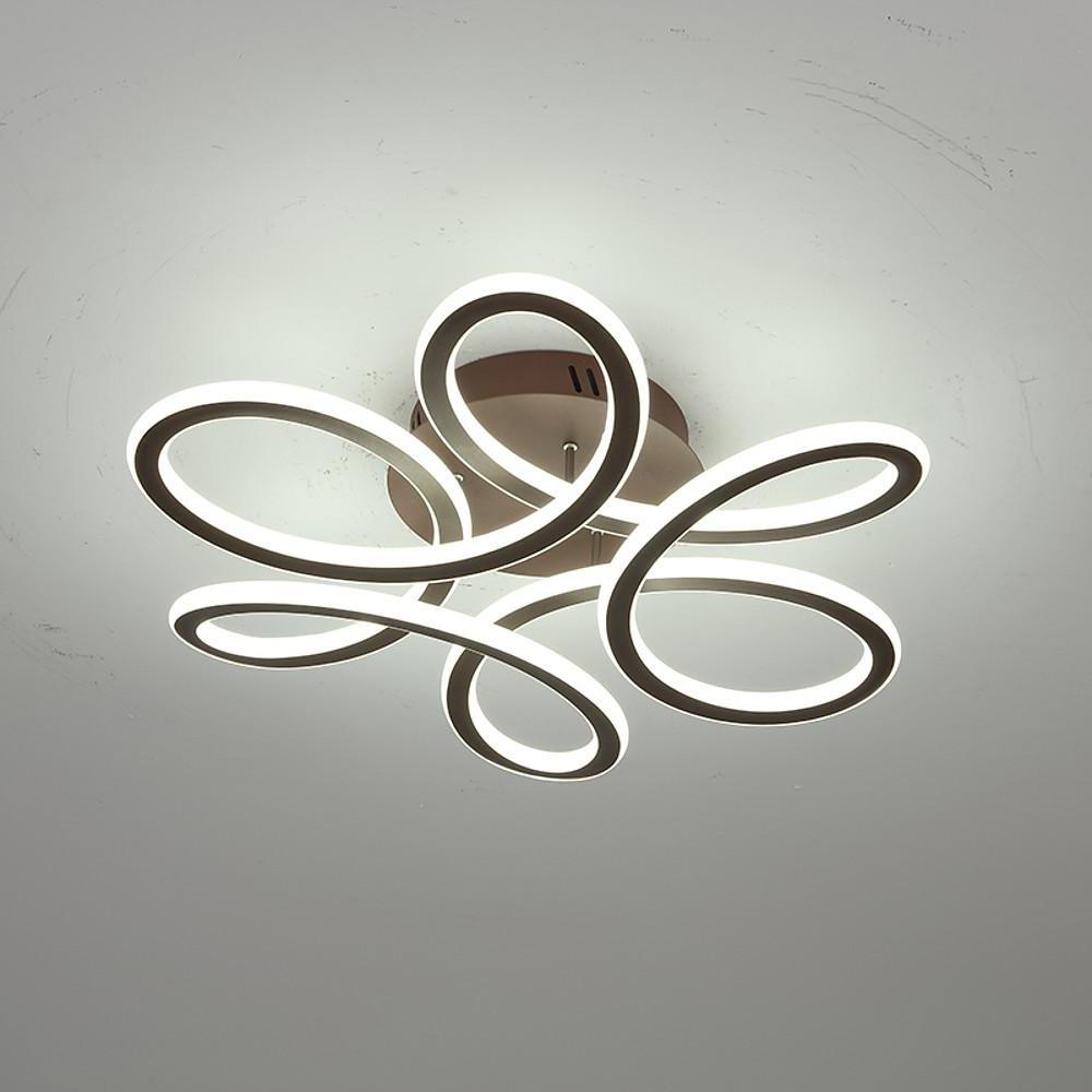 Swirl Flower Dimmable LED Flush Mount Ceiling Light - Aluminum
