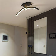 Arc Shaped Dimmable LED Flush Mount Ceiling Light - Modern Design