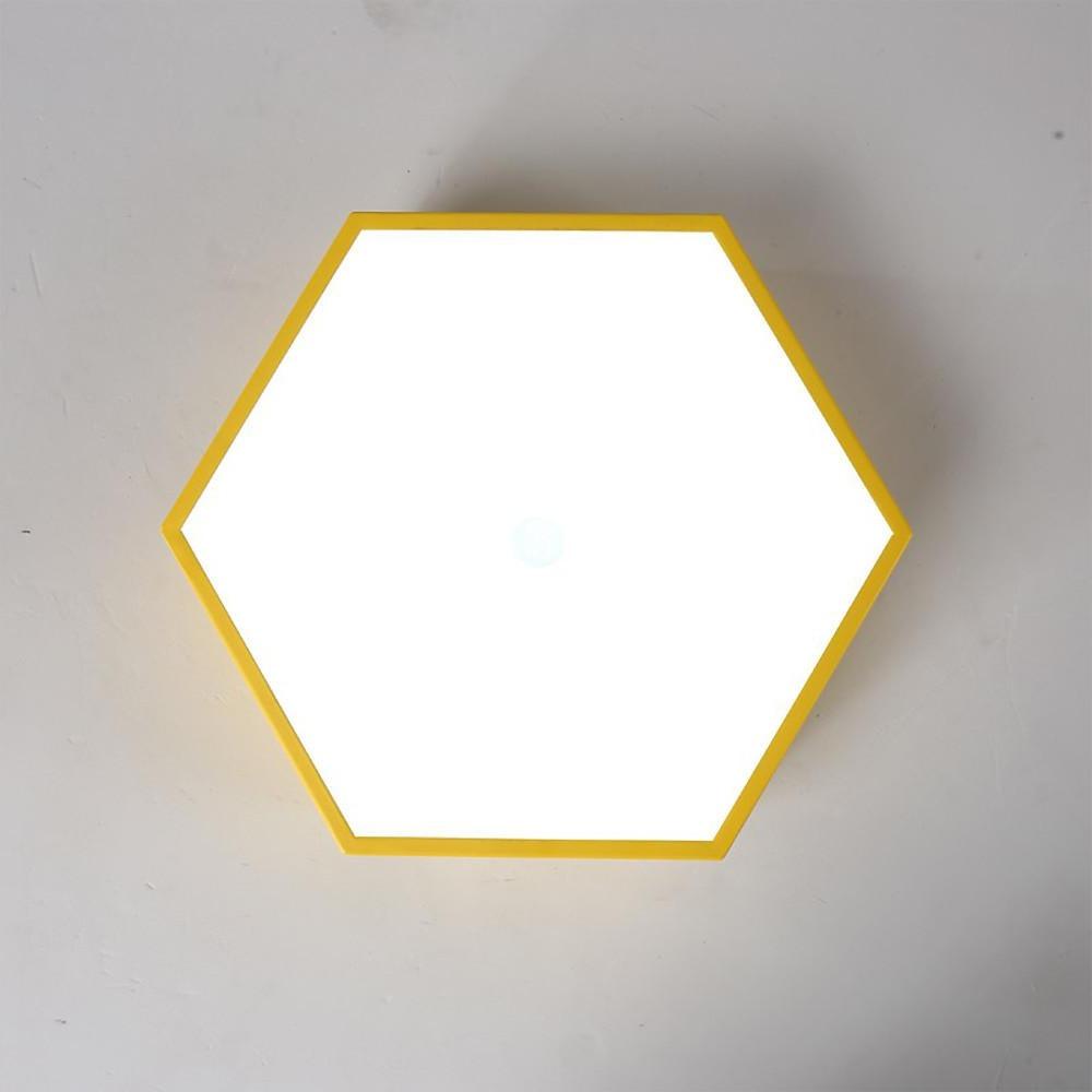 Geometric LED Flush Mount Ceiling Light with Wireless Control
