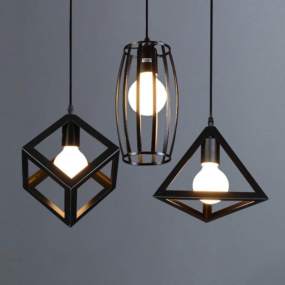 Geometric Metal Pendant Light Modern Industrial Kitchen Island
