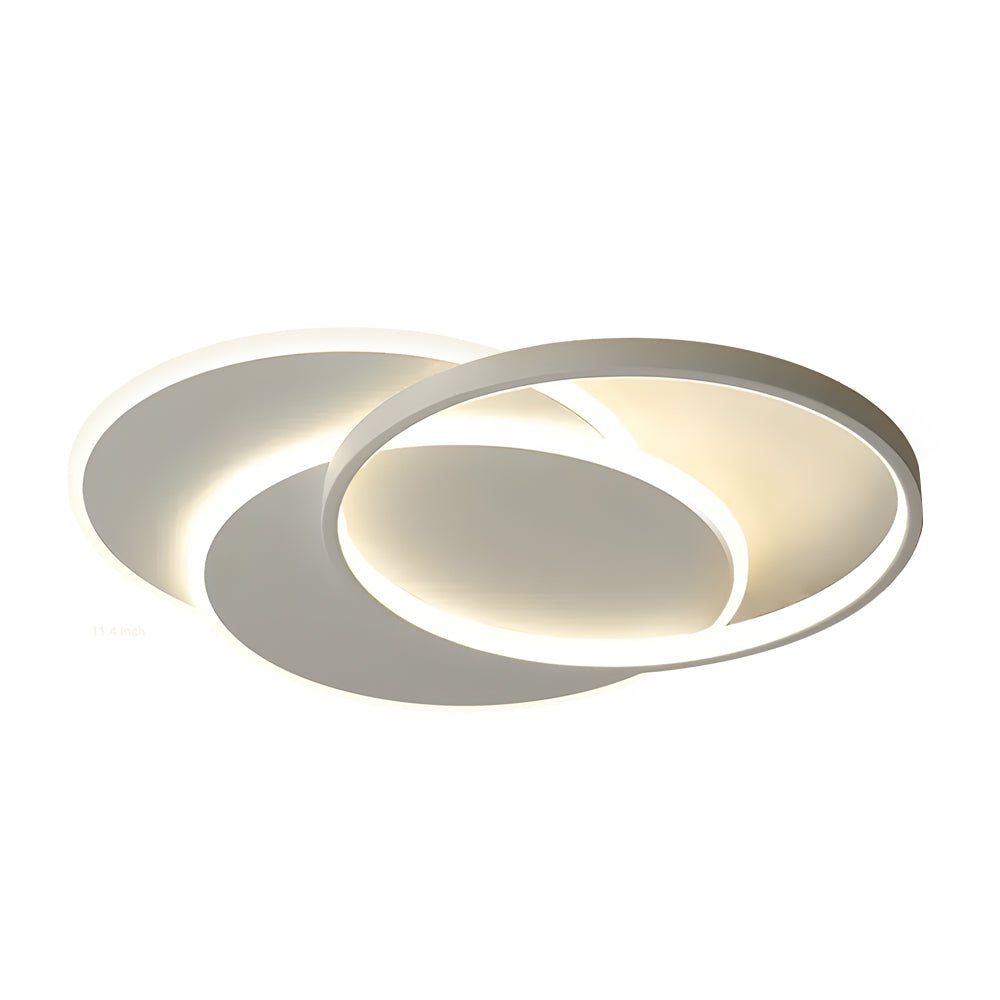 Modern 3-Circle LED Flush Mount Ceiling Light - White Acrylic