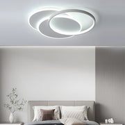 Modern 3-Circle LED Flush Mount Ceiling Light - White Acrylic
