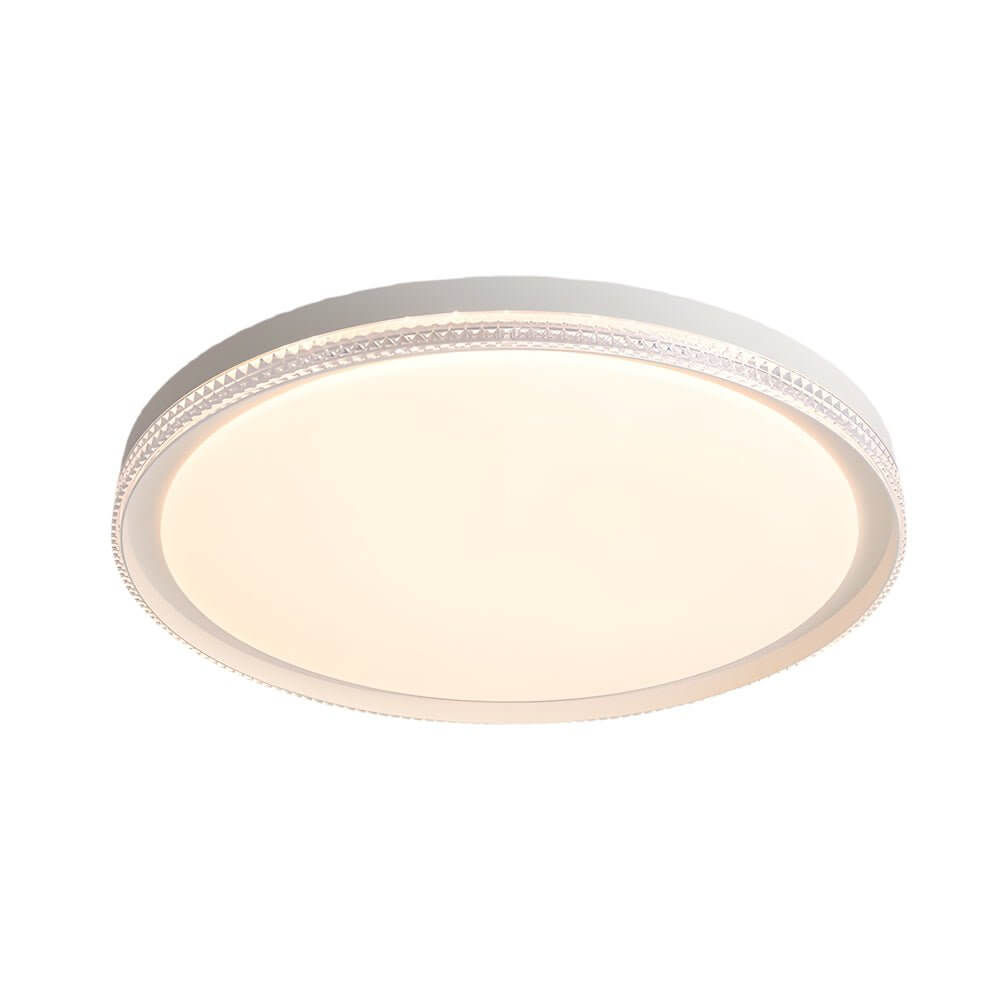 Modern White Acrylic LED Flush Mount Ceiling Light with Remote