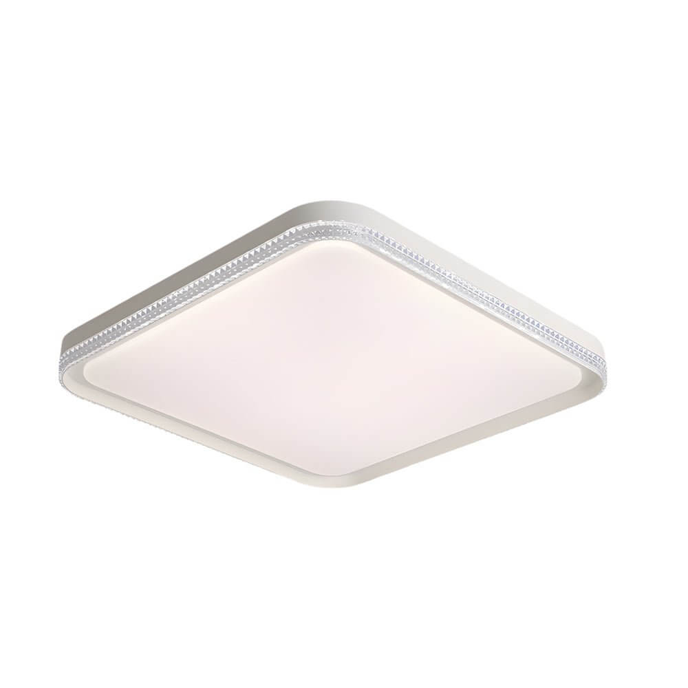 Modern White Acrylic LED Flush Mount Ceiling Light with Remote