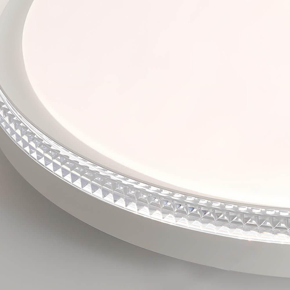 Modern White Acrylic LED Flush Mount Ceiling Light with Remote
