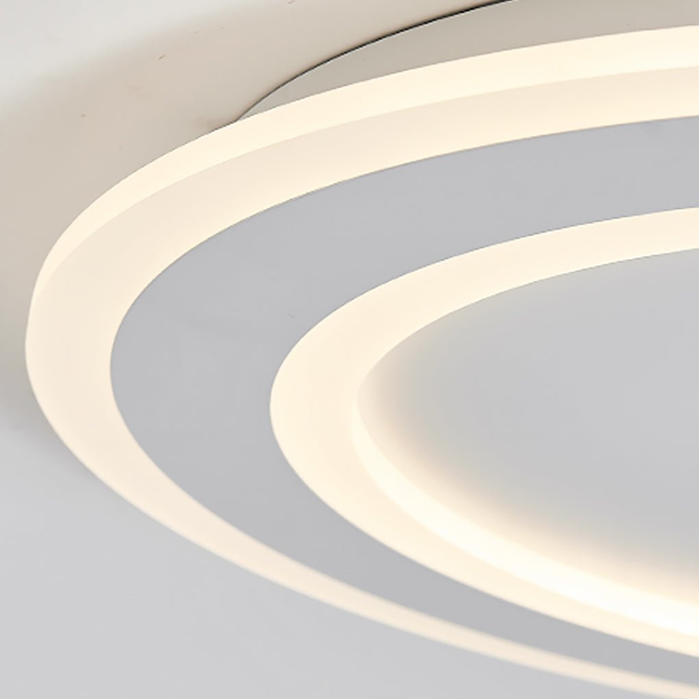 White Arc Flush Mount Light with Adjustable Spotlight