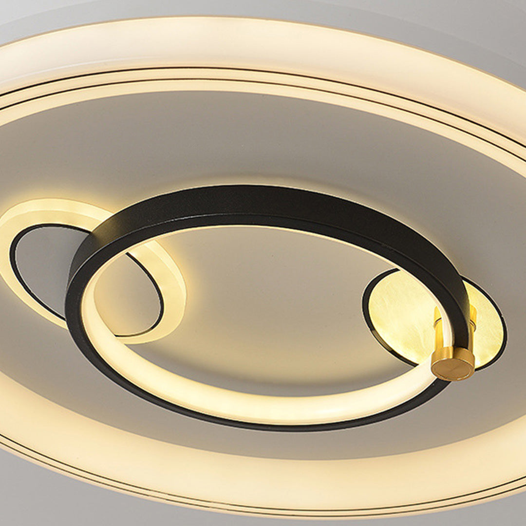 Modern White Ceiling Fan Light with Retractable Blades