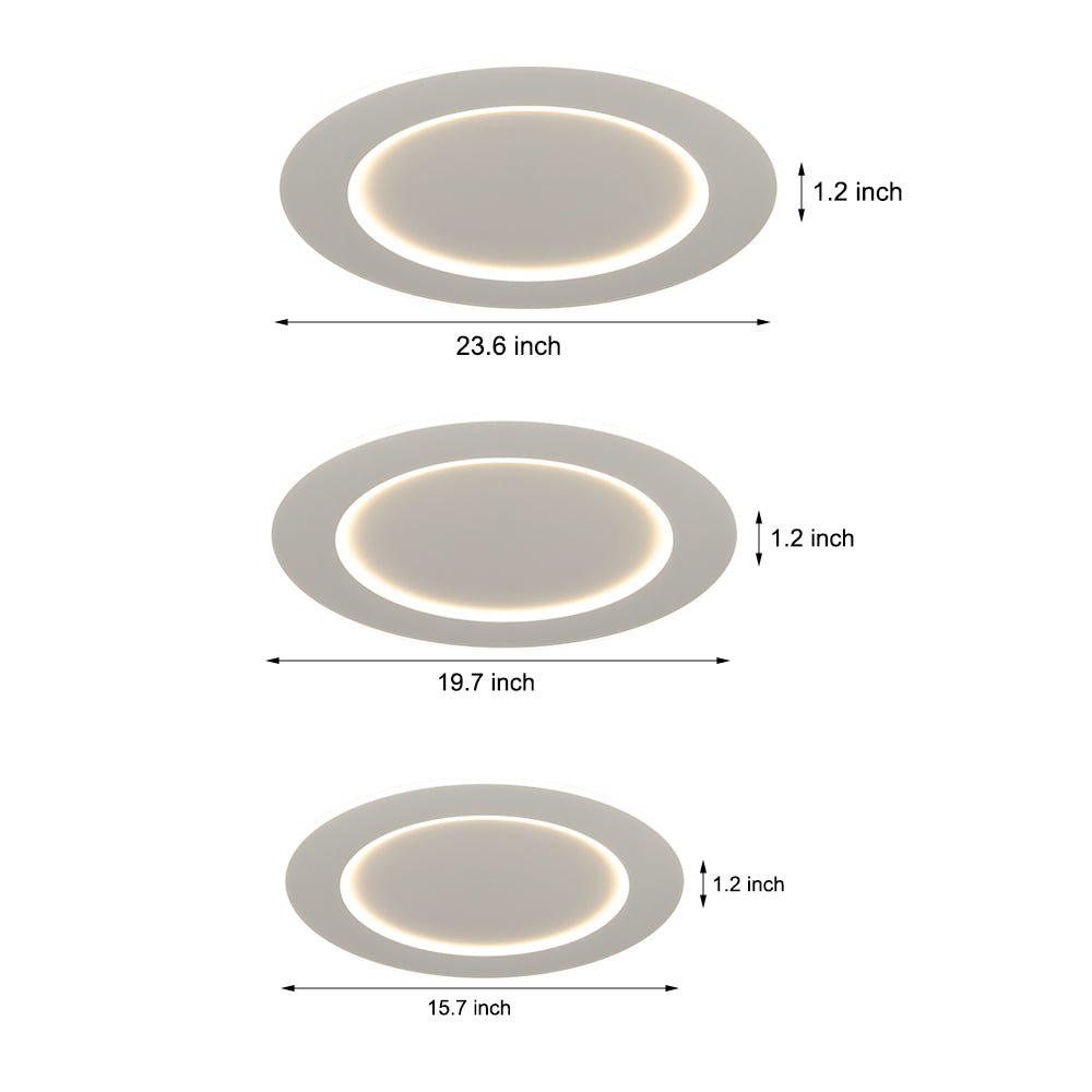 Modern White Round LED Flush Mount Ceiling Light with Remote