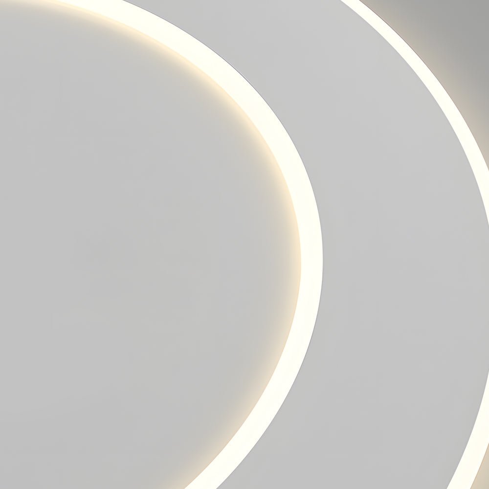 Modern White Round LED Flush Mount Ceiling Light with Remote