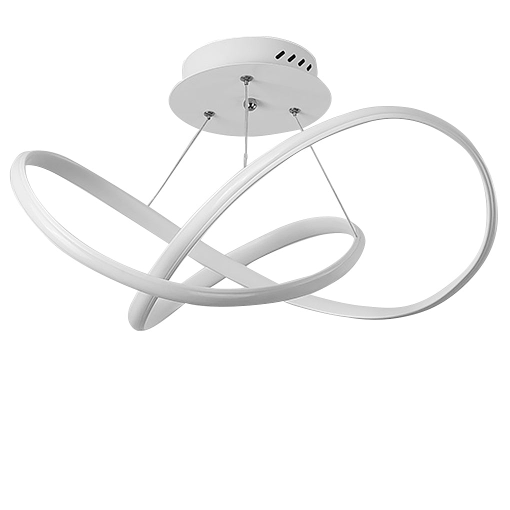 White Dimmable LED Flush Mount Ceiling Light with Geometric Design