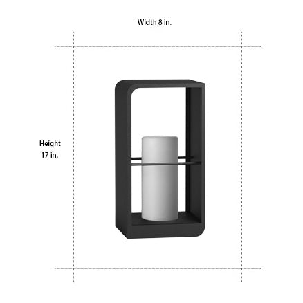 Rectangular Waterproof Modern Solar LED Outdoor Lantern