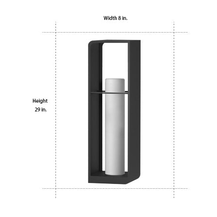 Rectangular Waterproof Modern Solar LED Outdoor Lantern