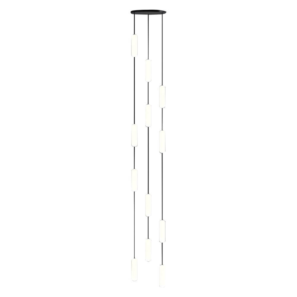 Modern White Tube Multi-Light Staircase Pendant Chandelier