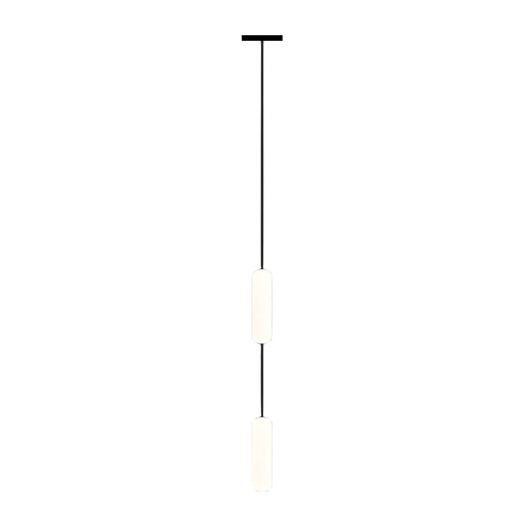 Modern White Tube Multi-Light Staircase Pendant Chandelier