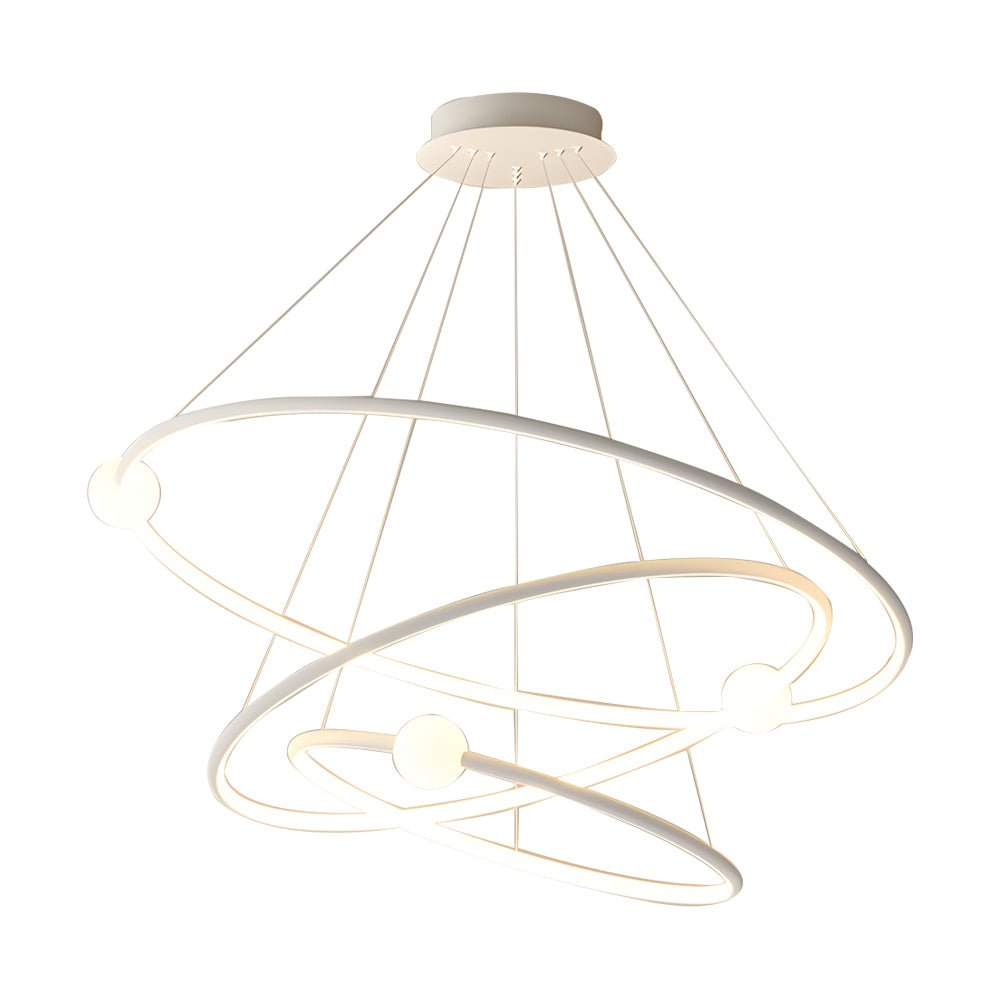 Modern Circular LED Chandelier with Dimmable Rings