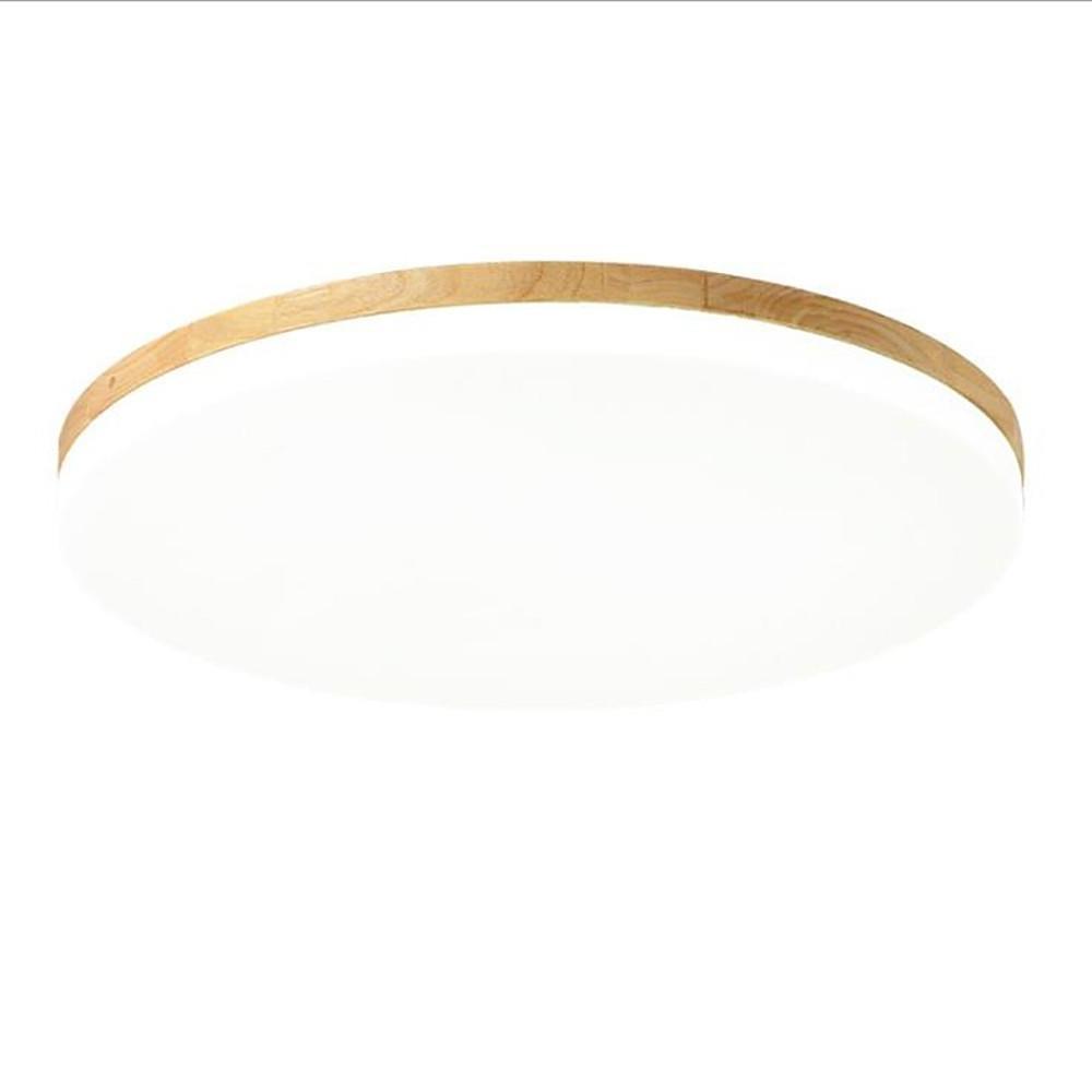 Minimalist Wood Flush Mount Ceiling Light with LED