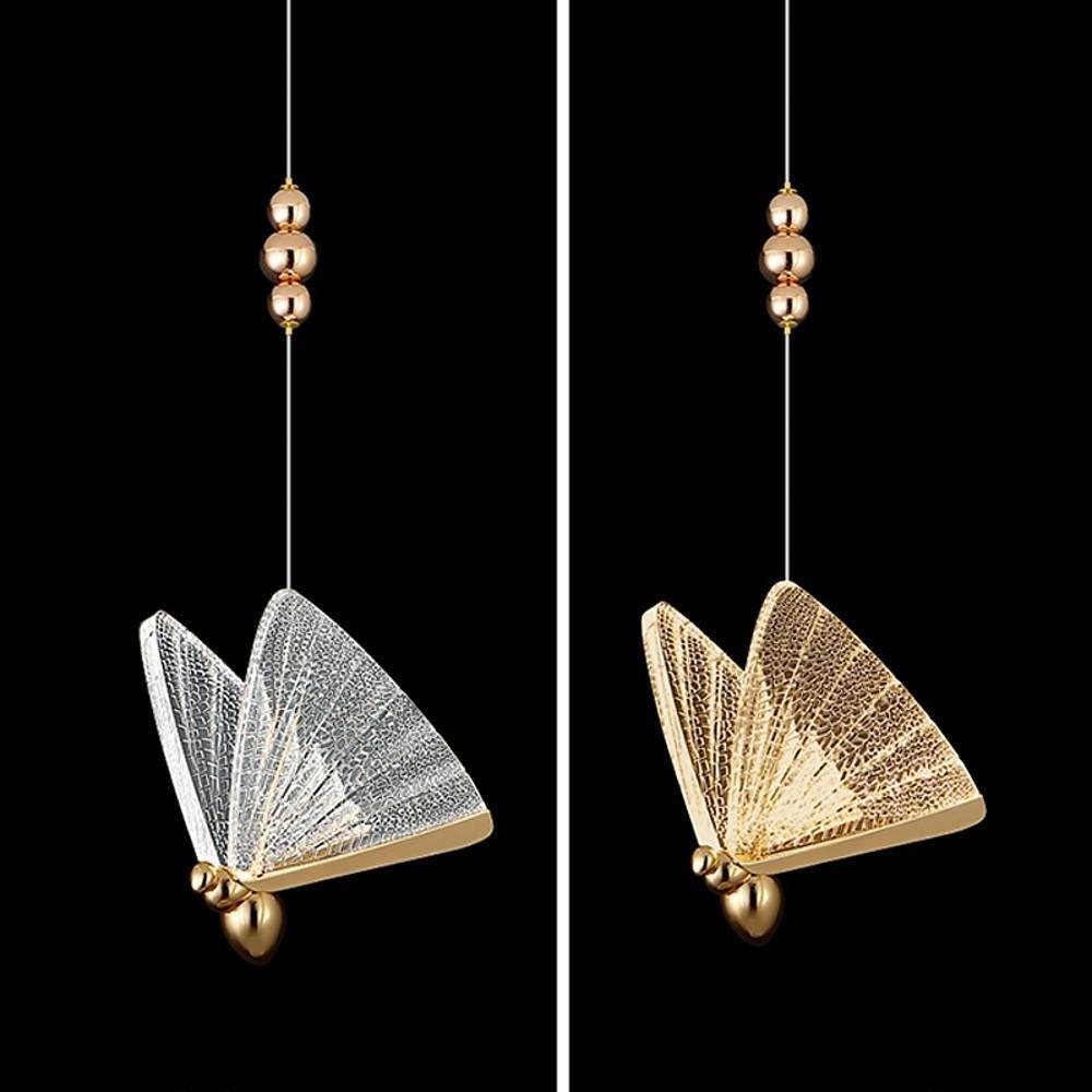 Butterfly Pendant Light – Modern Nordic Metal & Acrylic Ceiling Lamp