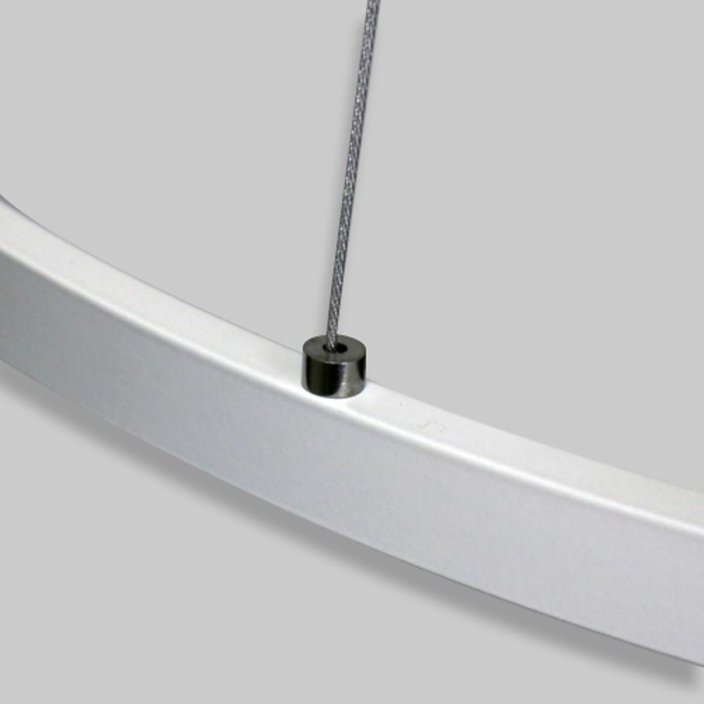 24" Modern Ring Pendant Light with Opal Acrylic Shade & LED