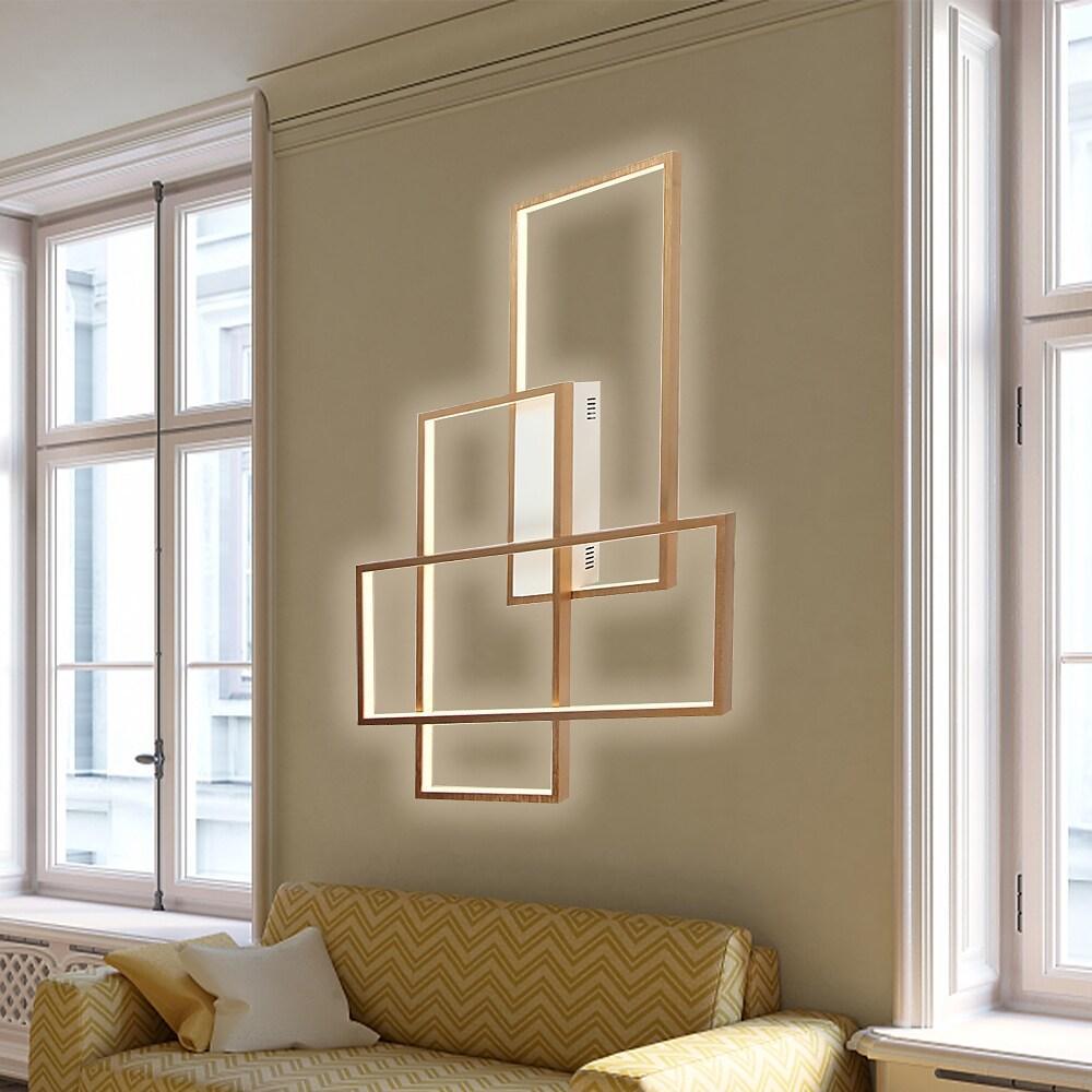 Geometric Overlapping Rectangle Aluminum LED Flush Mount Ceiling Light