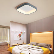 Square Modern LED Flush Mount Ceiling Light – Metal & Acrylic