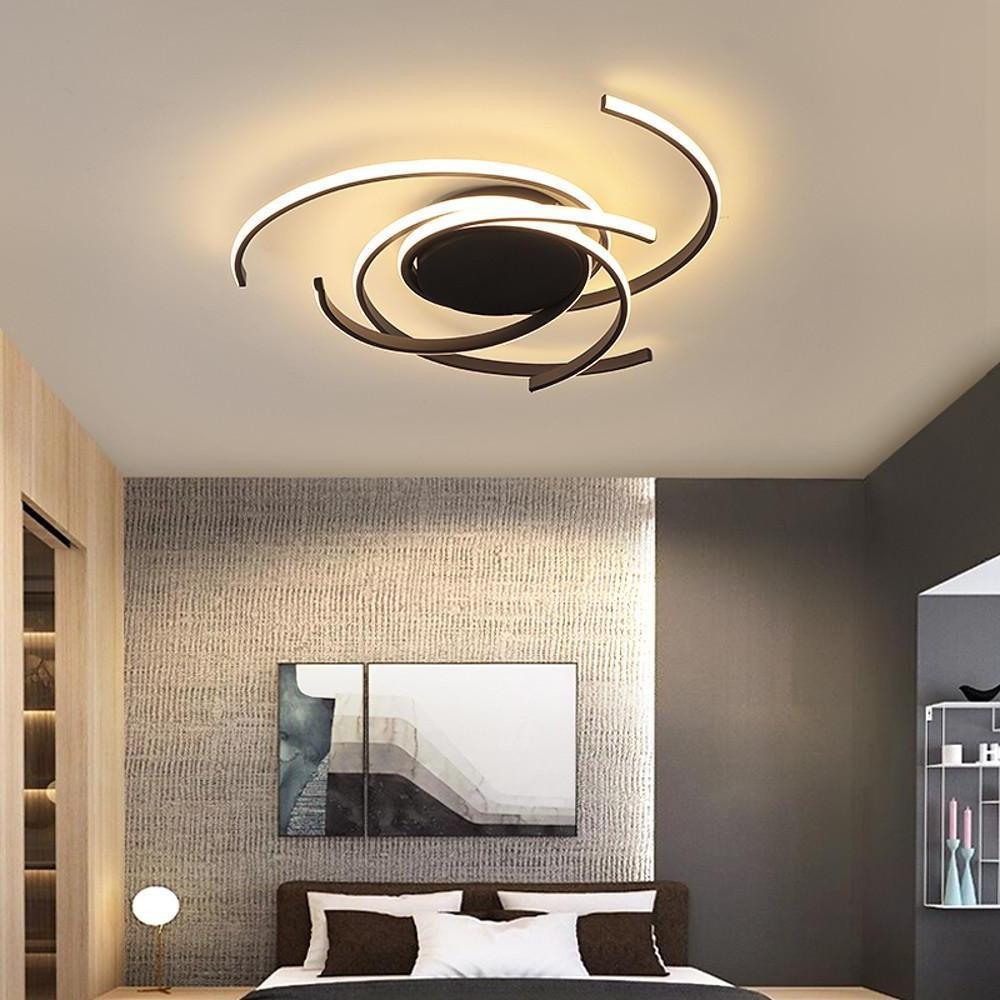 Abstract Curve Dimmable LED Flush Mount Ceiling Light