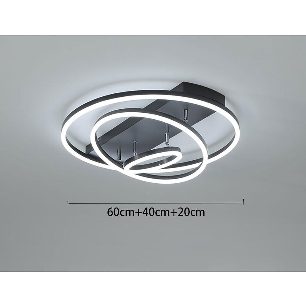 3-Circle Acrylic LED Flush Mount Ceiling Light – Modern Nordic Design