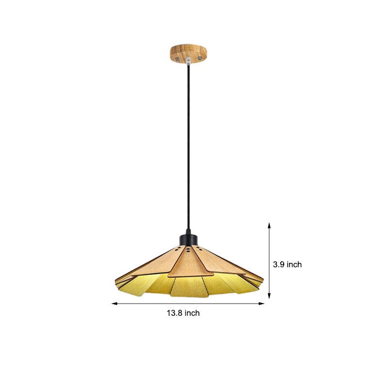 Wabi-Sabi Basswood Pendant Light – Rustic Modern Ceiling Fixture