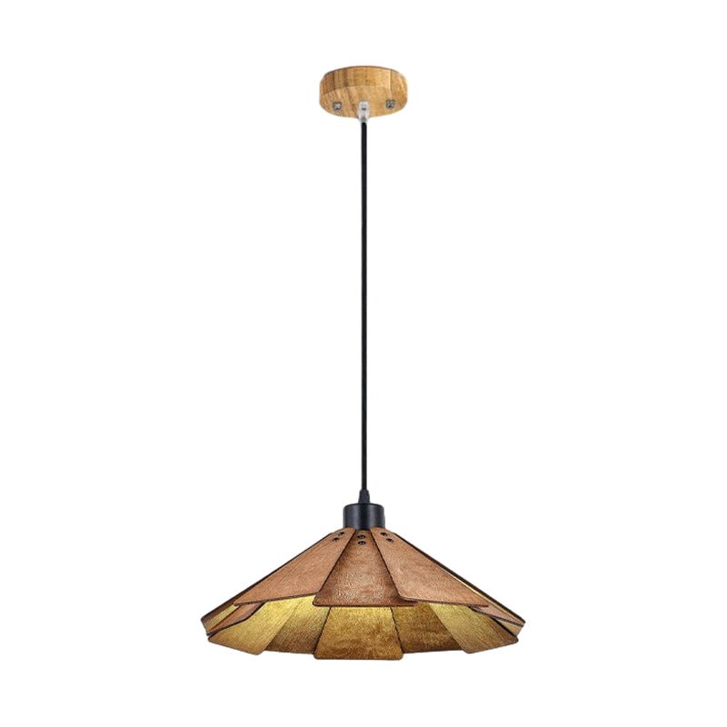 Wabi-Sabi Basswood Pendant Light – Rustic Modern Ceiling Fixture