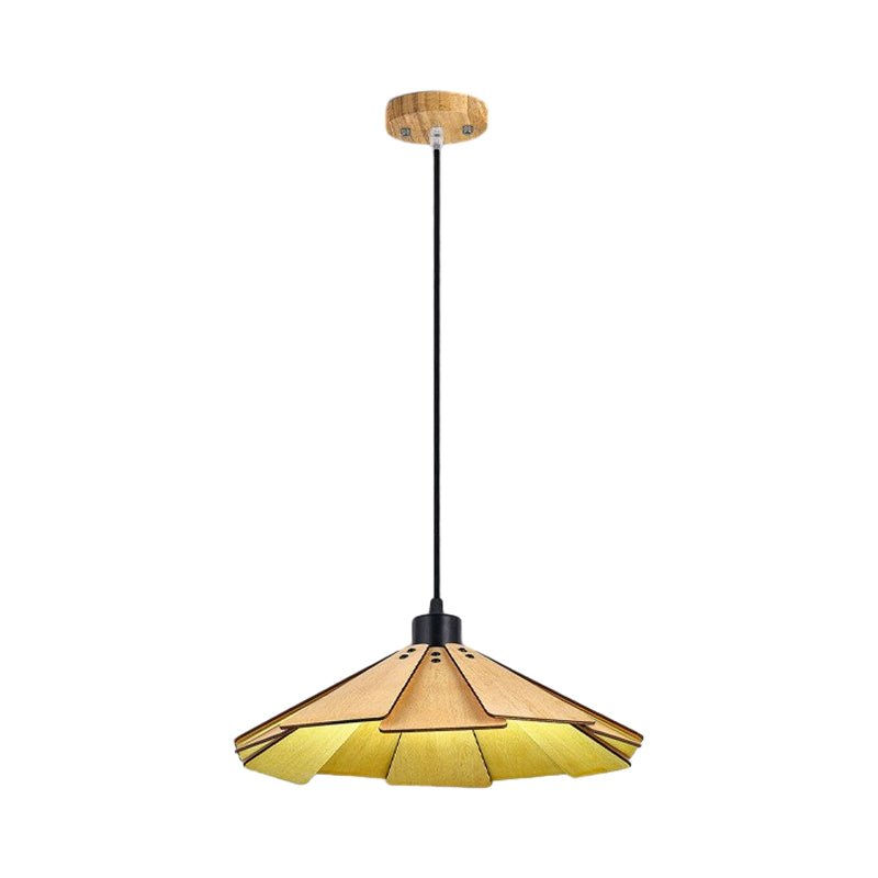 Wabi-Sabi Basswood Pendant Light – Rustic Modern Ceiling Fixture