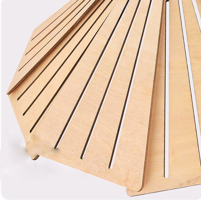 Wabi-Sabi Basswood Pendant Light – Rustic Modern Ceiling Fixture