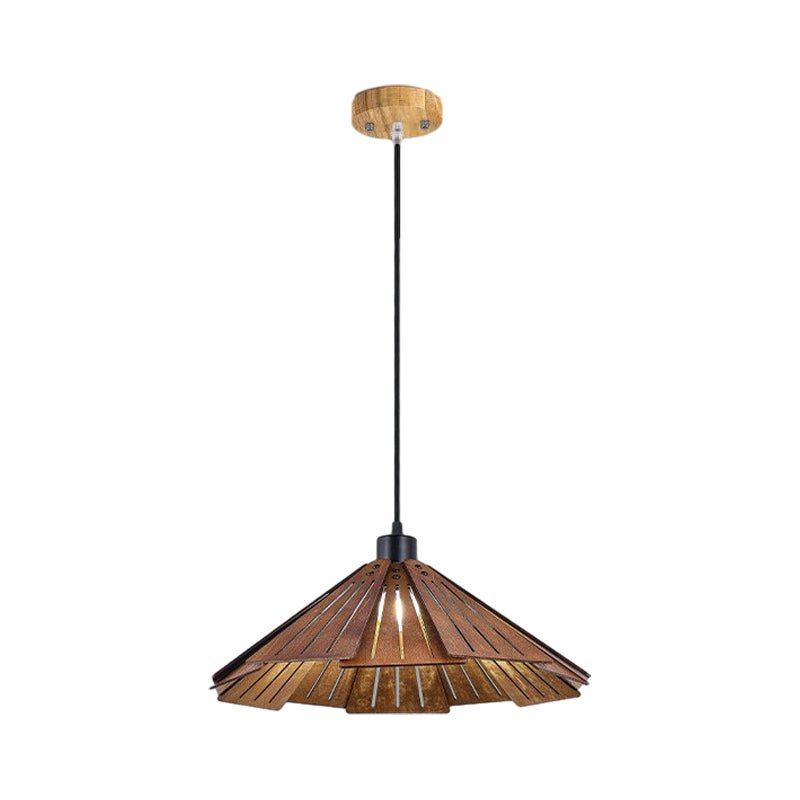 Wabi-Sabi Basswood Pendant Light – Rustic Modern Ceiling Fixture