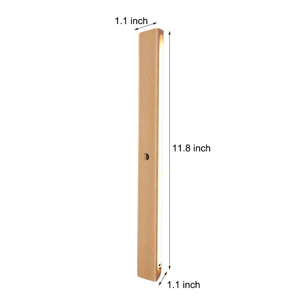 Wooden Motion Sensor LED Cabinet Light Rechargeable Magnetic