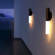 Modern Wood Motion Sensor Night Light USB Rechargeable Wall Sconce