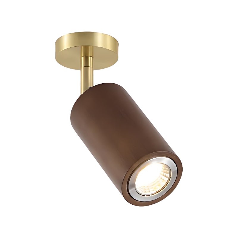Modern Wooden Track Spotlight with Rotating Heads LED Ceiling Light