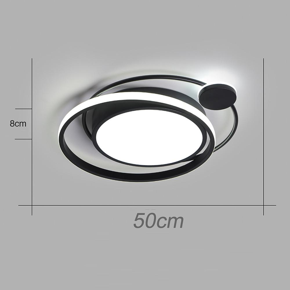 LED Geometric Circle Flush Mount Ceiling Light - Dimmable Acrylic