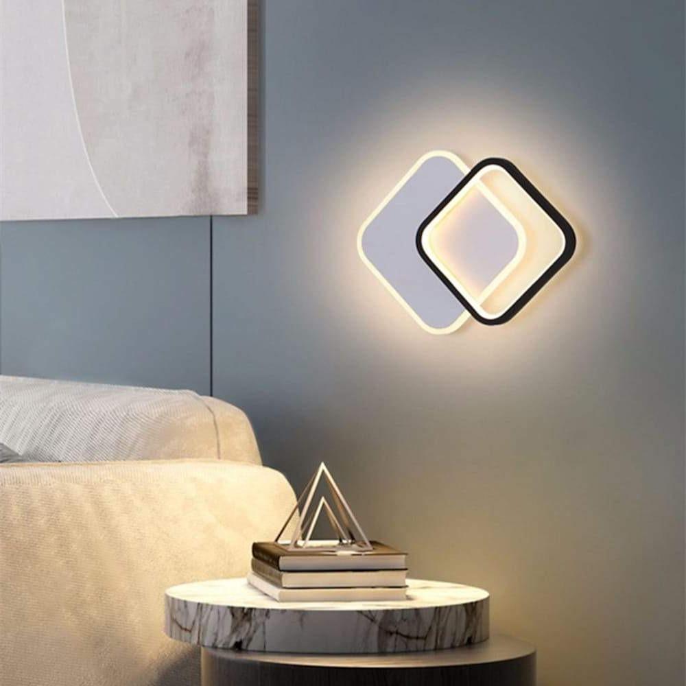 Modern Square Acrylic LED Flush Mount Ceiling Light - Geometric Design