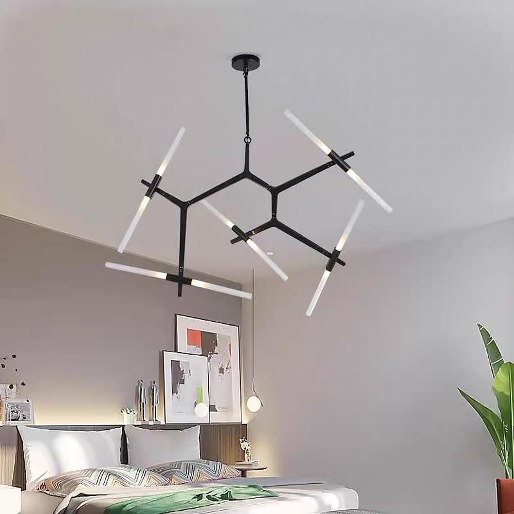 Modern Sputnik Chandelier 10-Light Glass Metal Pendant
