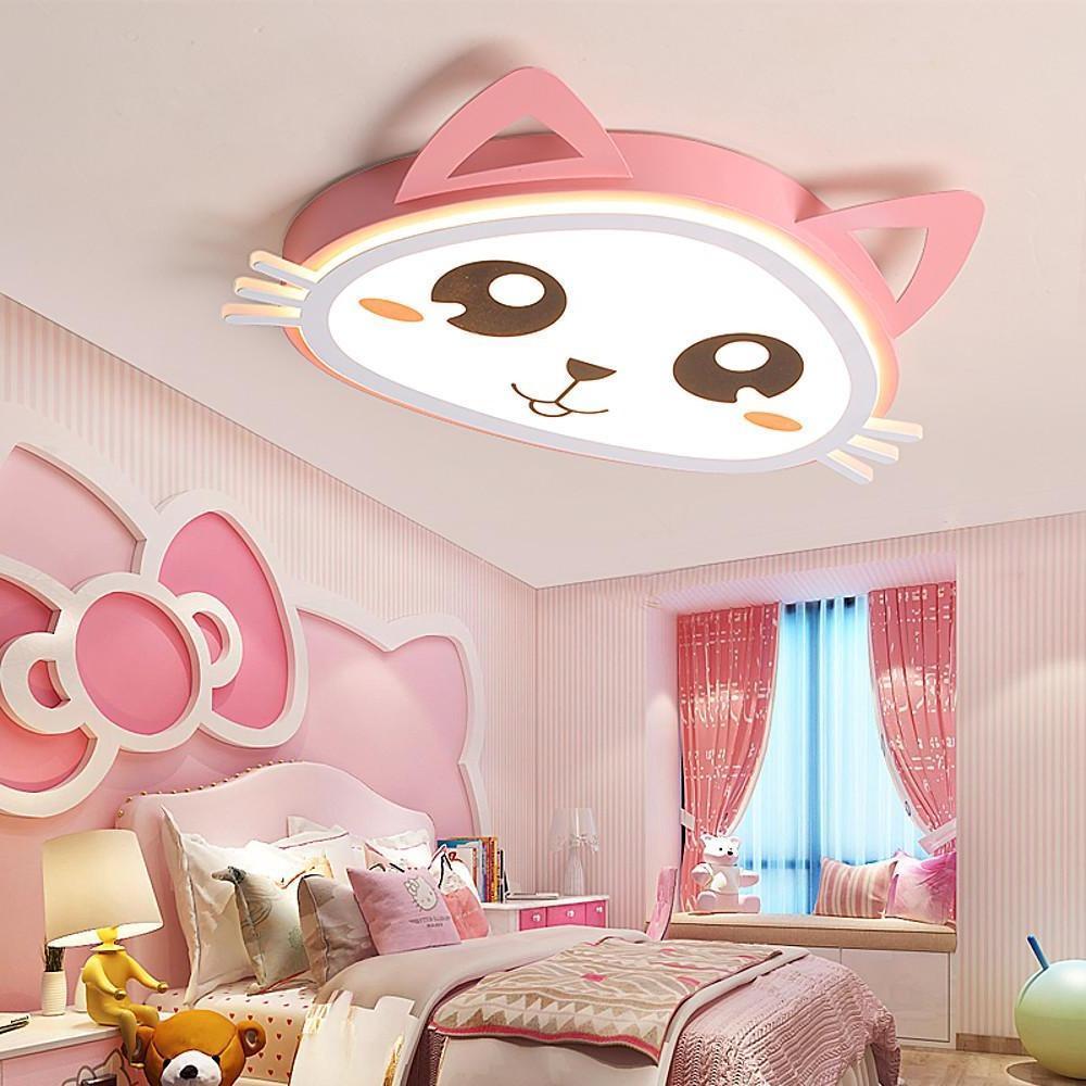 Kitten Flush Mount LED Ceiling Light for Kids & Baby Rooms