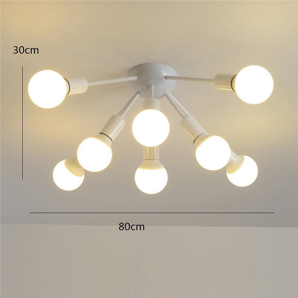 8-Light Gold Flush Mount Ceiling Light Modern Metal Cluster Design