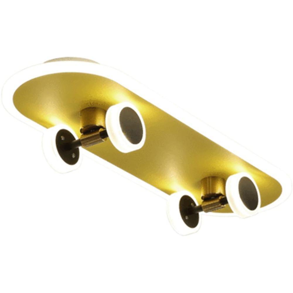 Skateboard-Shaped Dimmable LED Flush Mount Ceiling Light