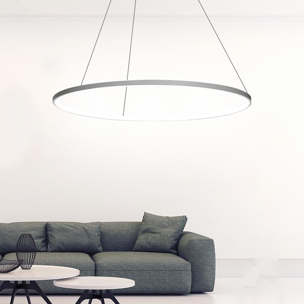 Modern Circle LED Pendant Light Dimmable Aluminum Chandelier