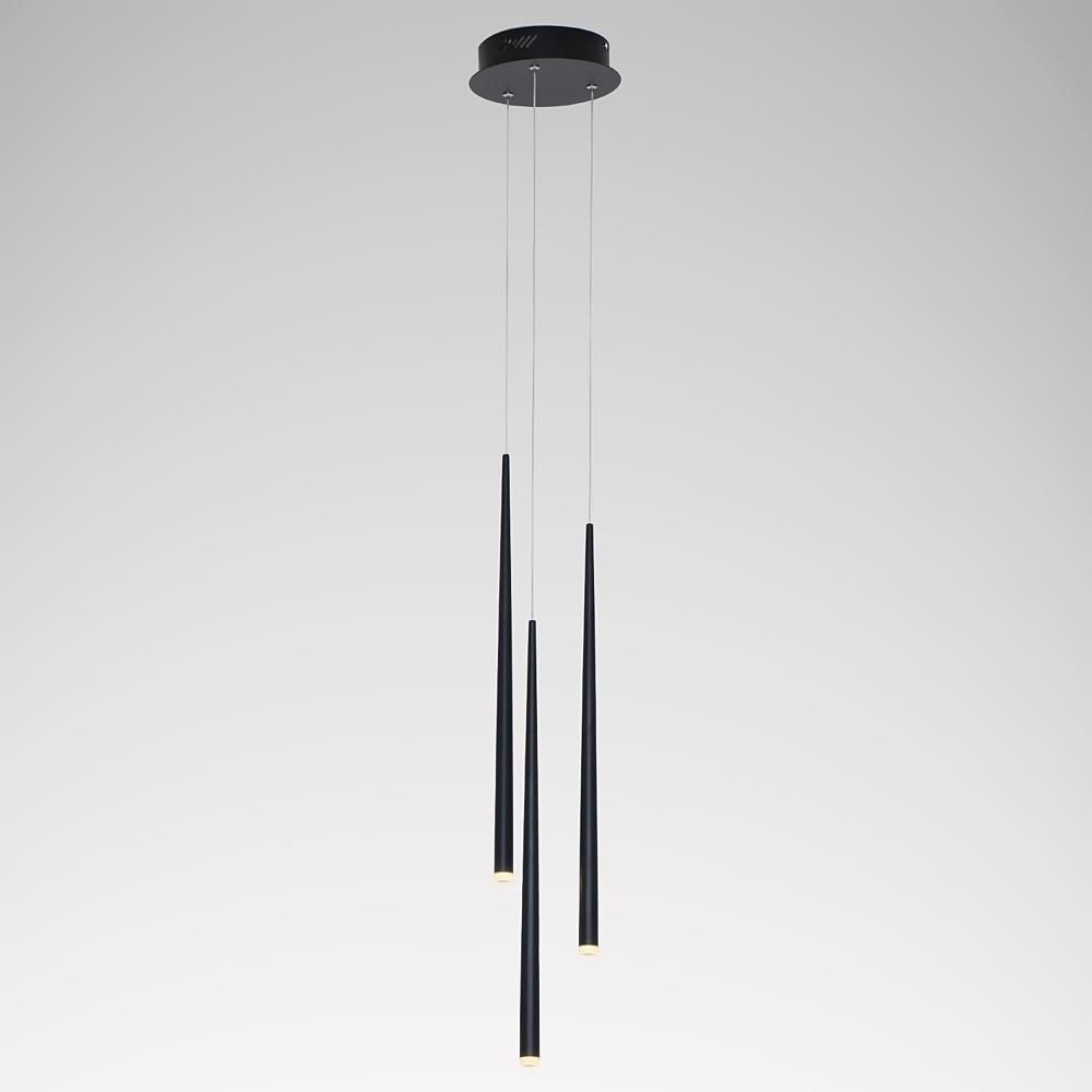 Modern Metal Acrylic 3-Light Linear Pendant Chandelier