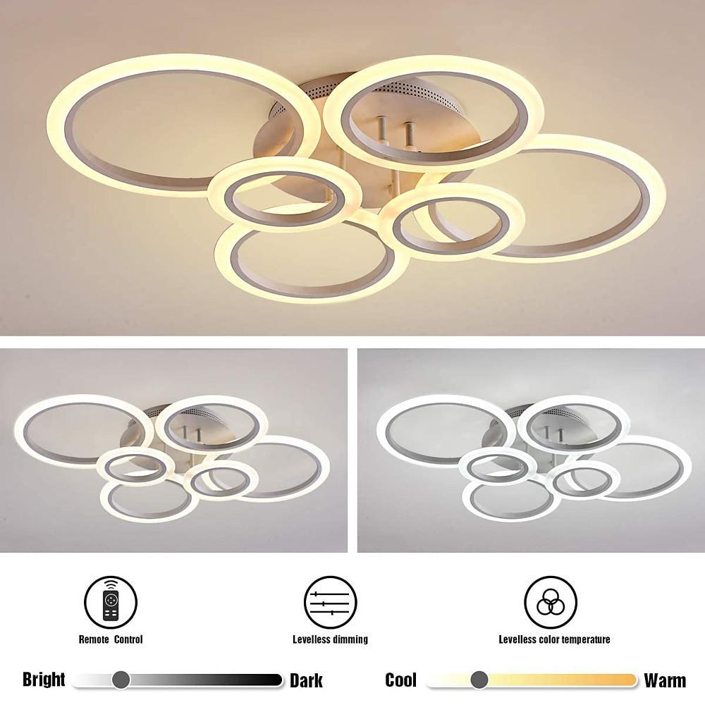 Modern Circular Aluminum Flush Mount LED Ceiling Light